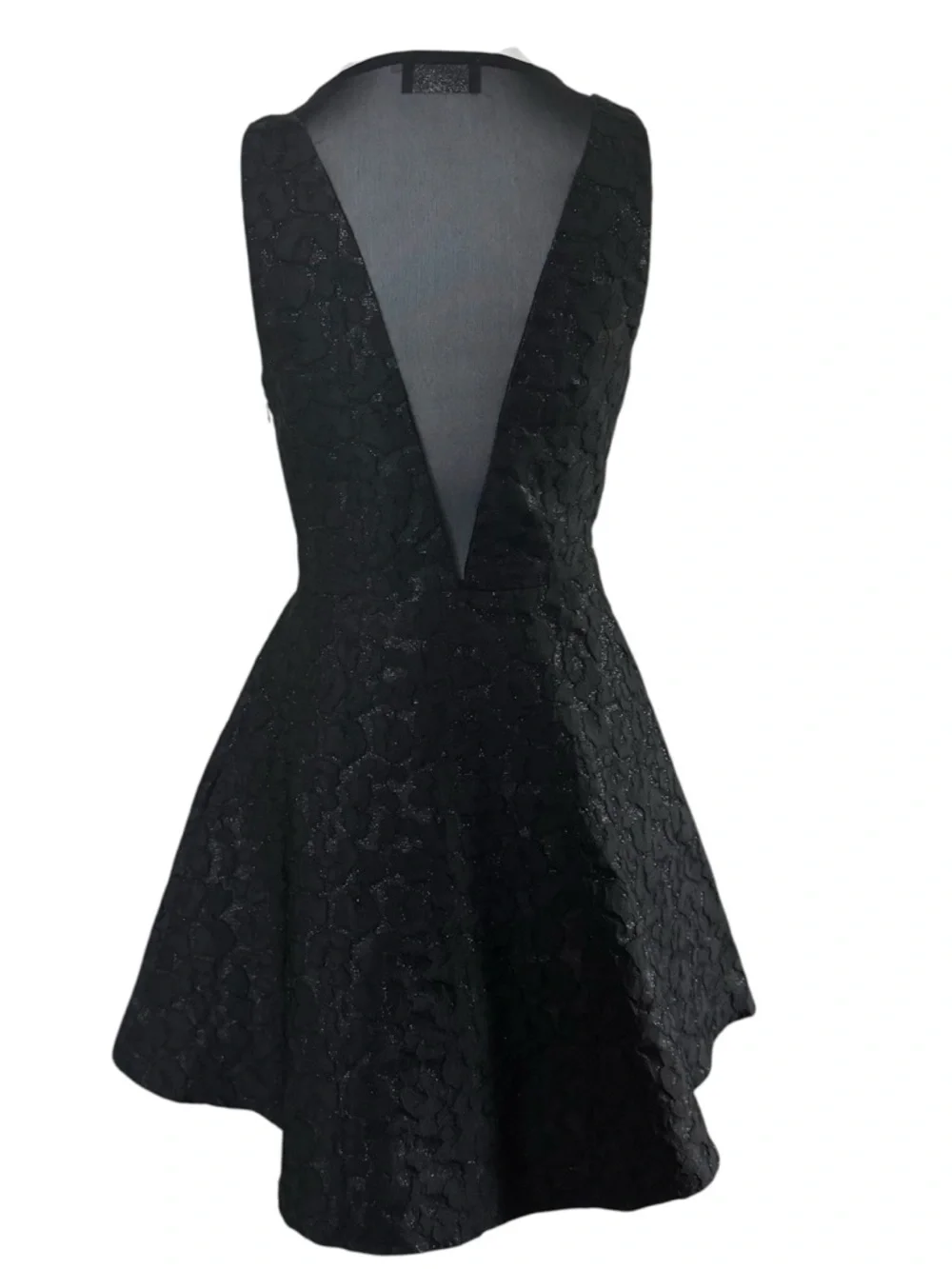 ASTR The Label Black Textured Mesh Fit & Flare Dress Size Small LBD - Picture 5 of 11